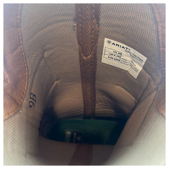 Ariat Sport Patriot US Flag Camo Leather Cowboy Western Boots Brown Size 9B - Picture 7 of 7